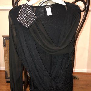 Black and bejeweled fancy top
